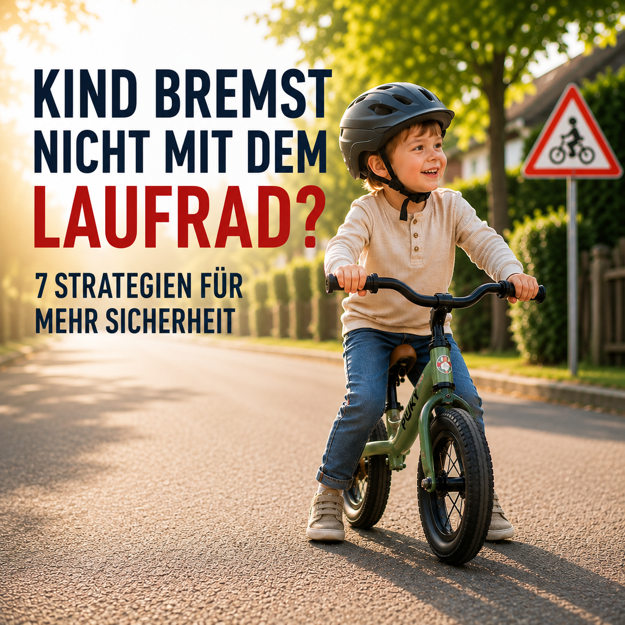 7 Strategien für mehr Sicherheit beim Laufrad fahren.