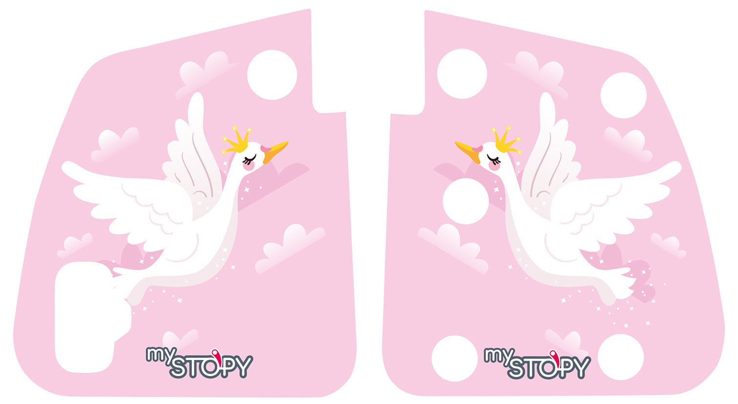 Motivaufkleber Schwan