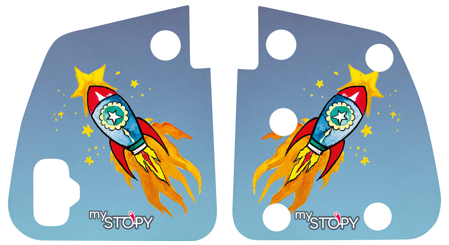 Motivaufkleber Rakete