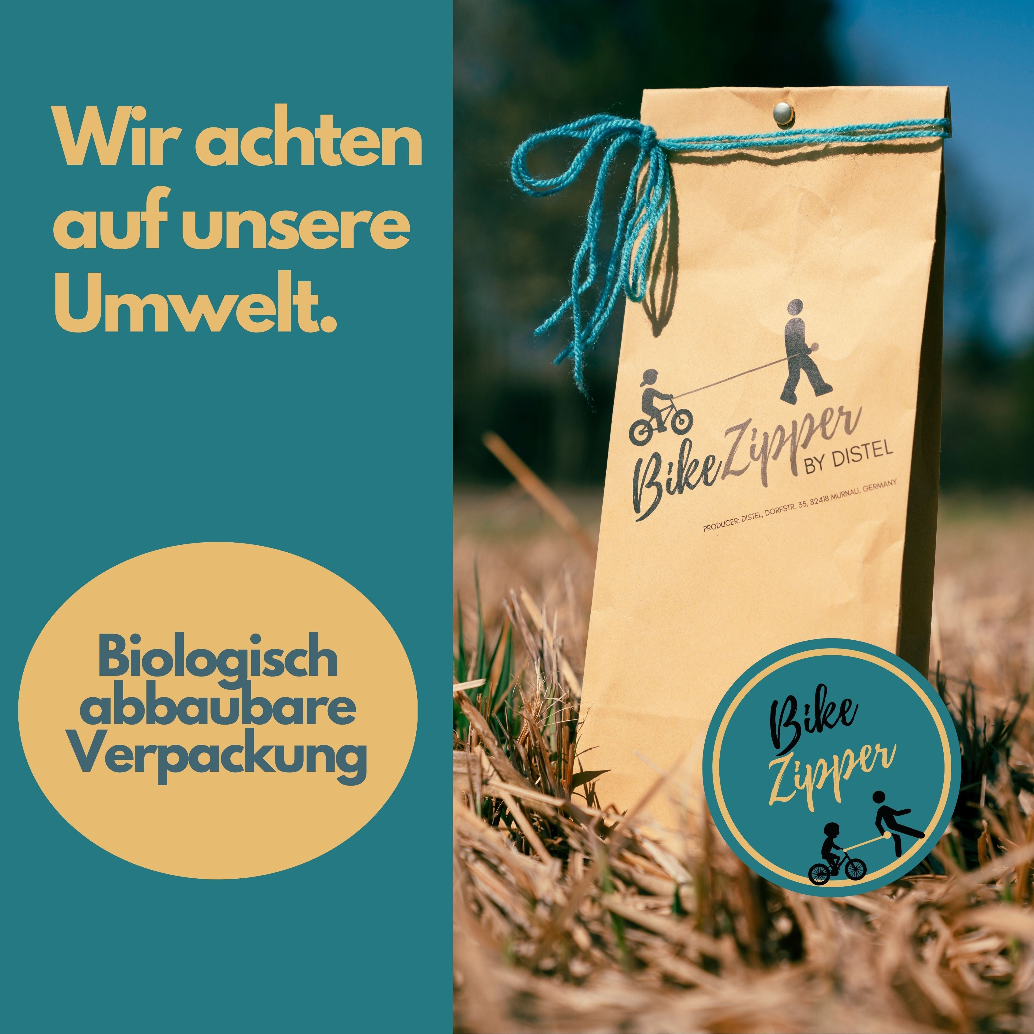 BikeZipper - das kleine Abschleppseil für Kinderfahrräder & Laufräder