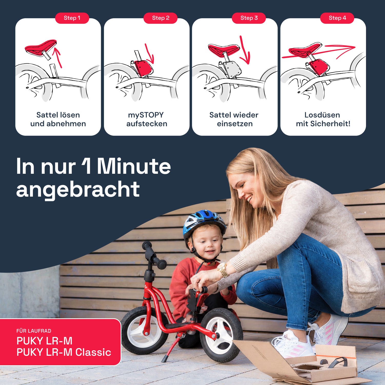 mySTOPY Laufrad Bremse für PUKY LR M