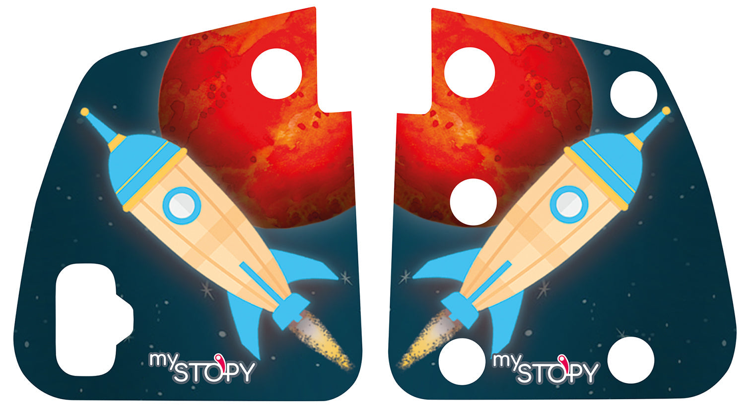 Motivaufkleber Weltall