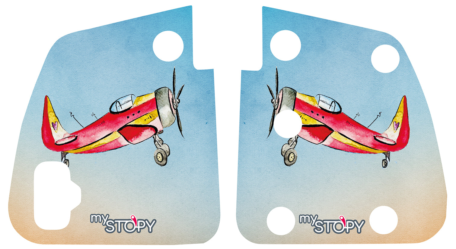 Motivaufkleber Flugzeug